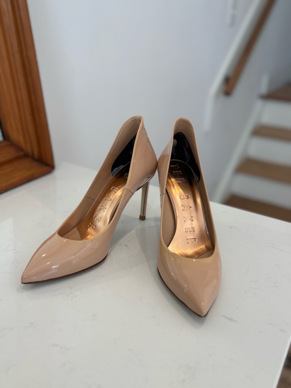 Ted Baker Blush Patent Pointed-Toe Stiletto Pumps